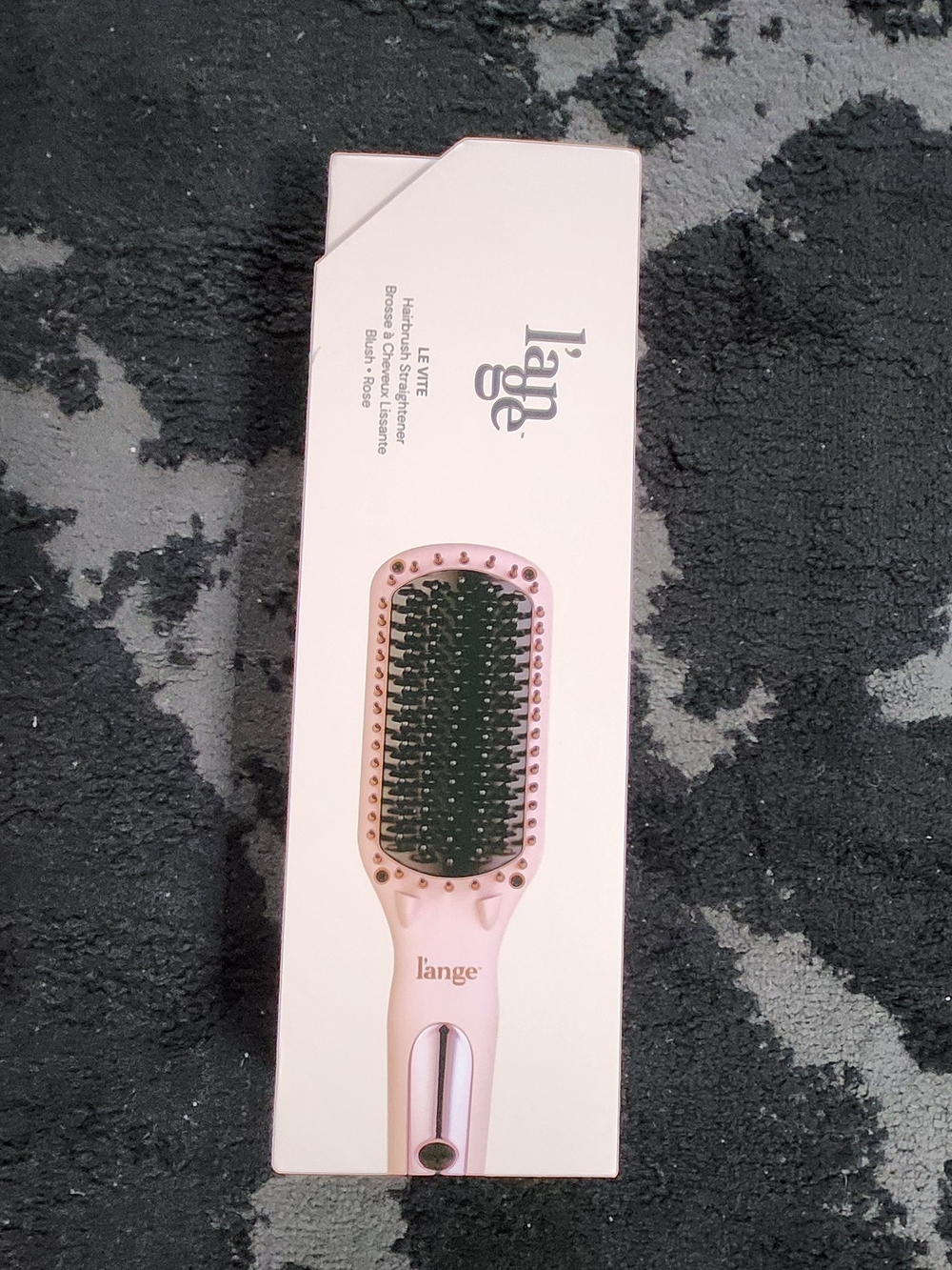 NIB L'ange Le Vite Ceramic Straightening Brush - Blush Rose